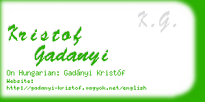 kristof gadanyi business card